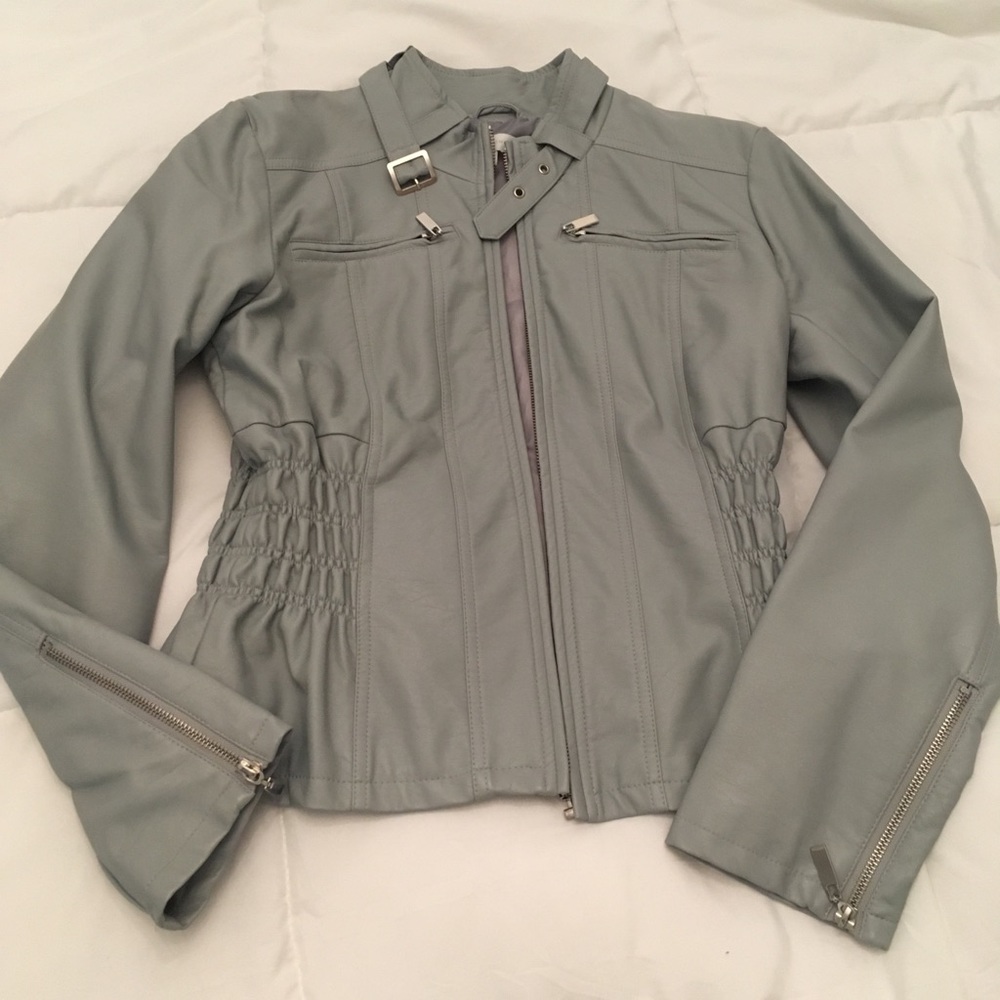 New York & Company Faux Leather Jacket - M